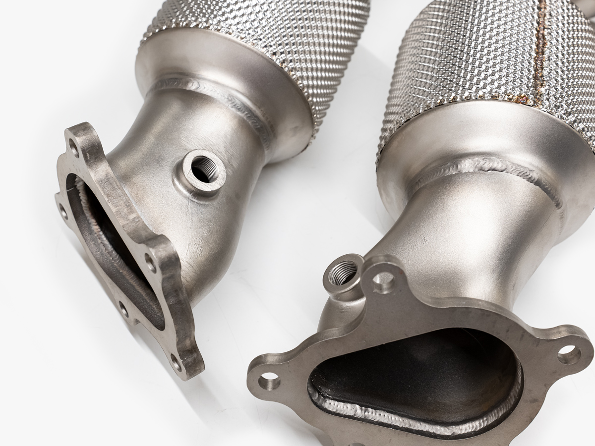 MPS Downpipes R35 GTR TÜV mit Sportkats mit Plakette