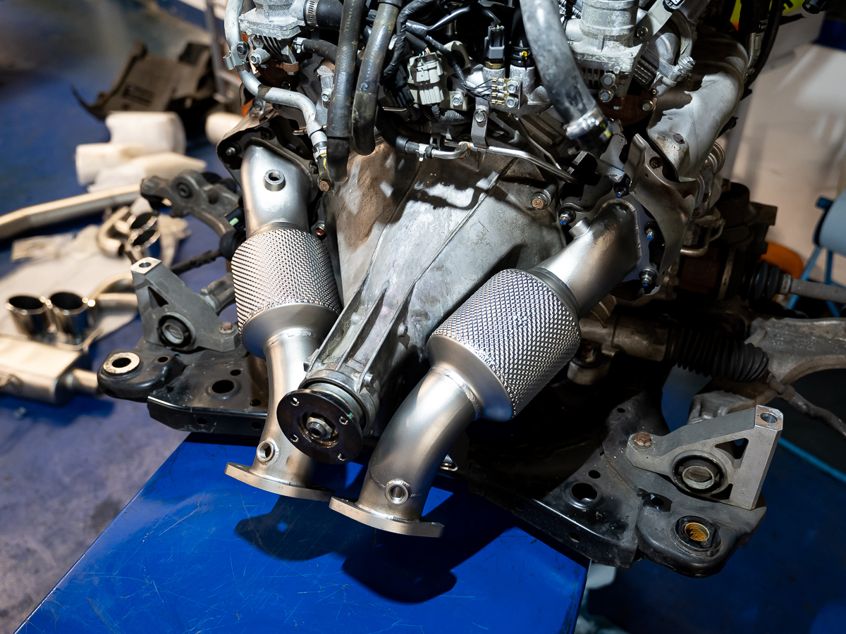 MPS Downpipes R35 GTR TÜV mit Sportkats mit Plakette