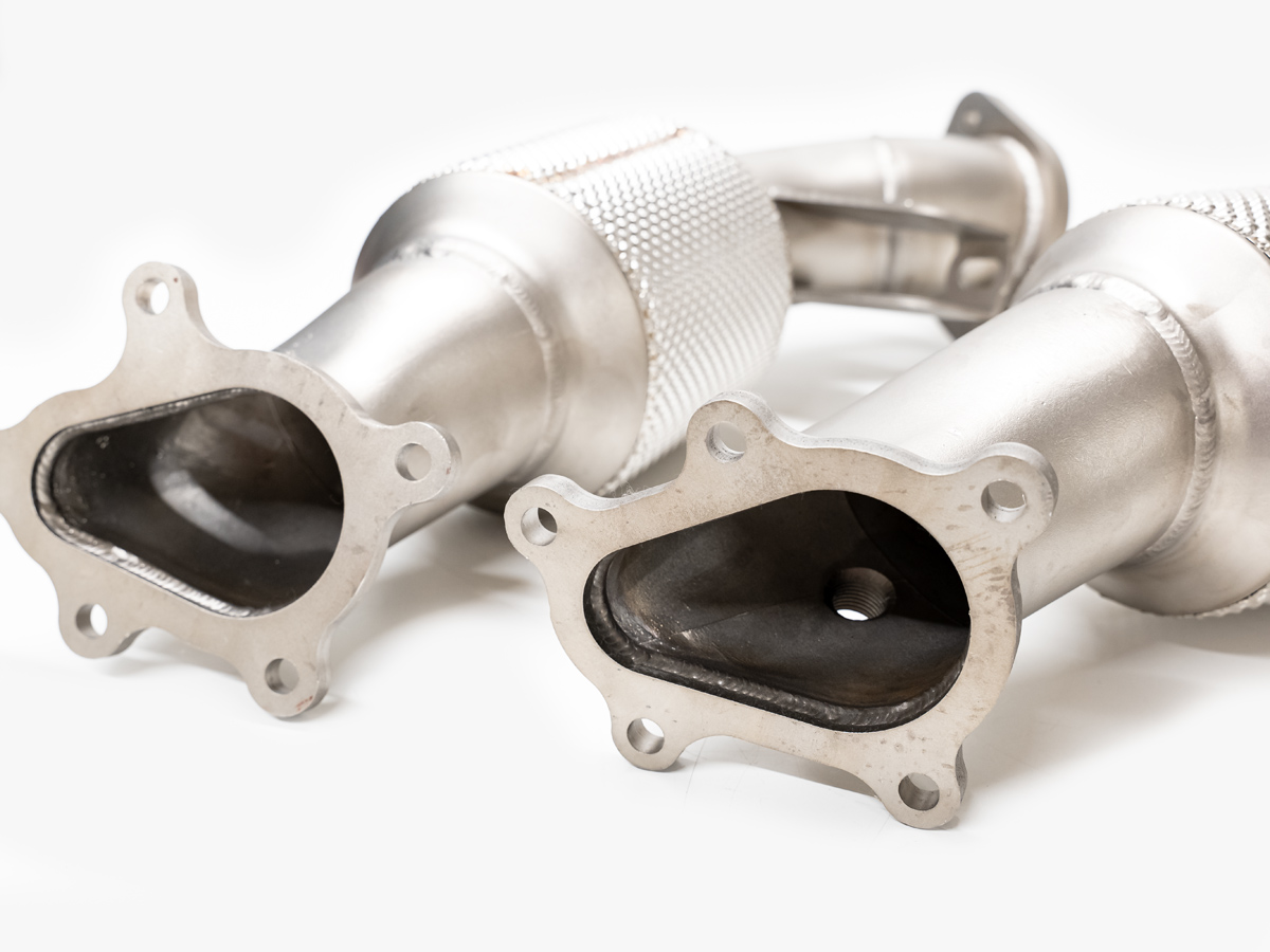 MPS Downpipes R35 GTR TÜV mit Sportkats mit Plakette