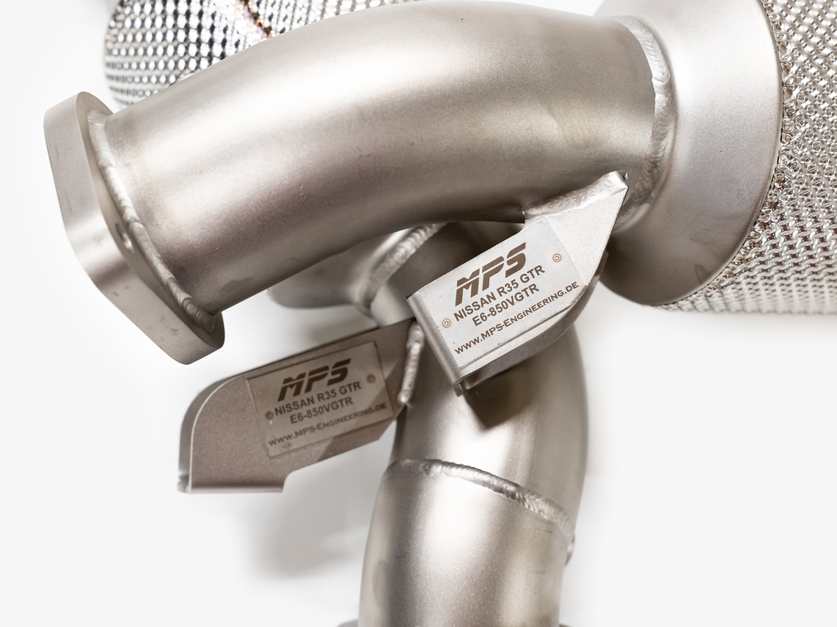 MPS Downpipes R35 GTR TÜV mit Sportkats mit Plakette